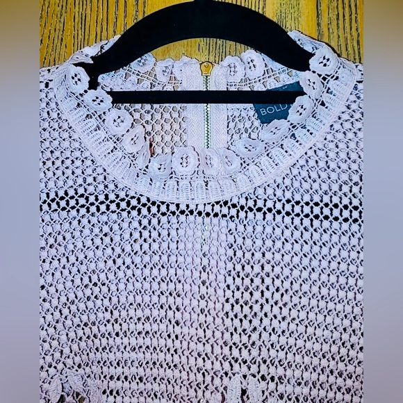 Bold Elements Pink Lace Blouse | EUC | XXL | 3/4 Sleeves - Picture 3 of 10